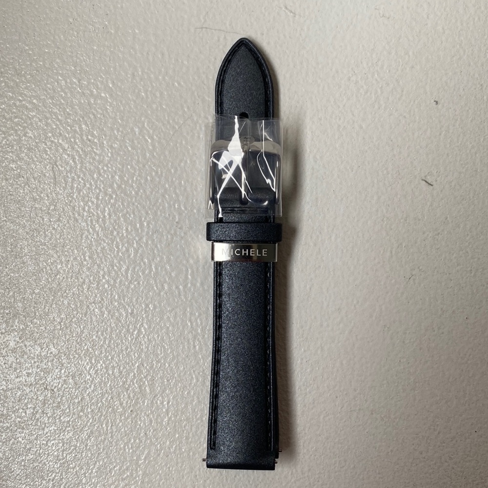 Michele pearl black watch silicone band 18 mm
